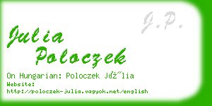 julia poloczek business card